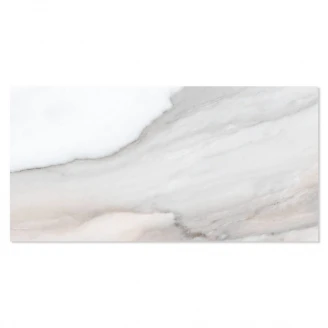 Marmor Klinker <strong>Apuan Bianco</strong>  Hvid Mat-Satin 33x66 cm